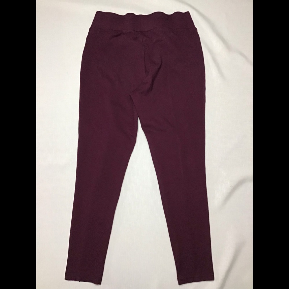 SEVEN7 Stretch Leggings Skinny Leg Maroon #2132